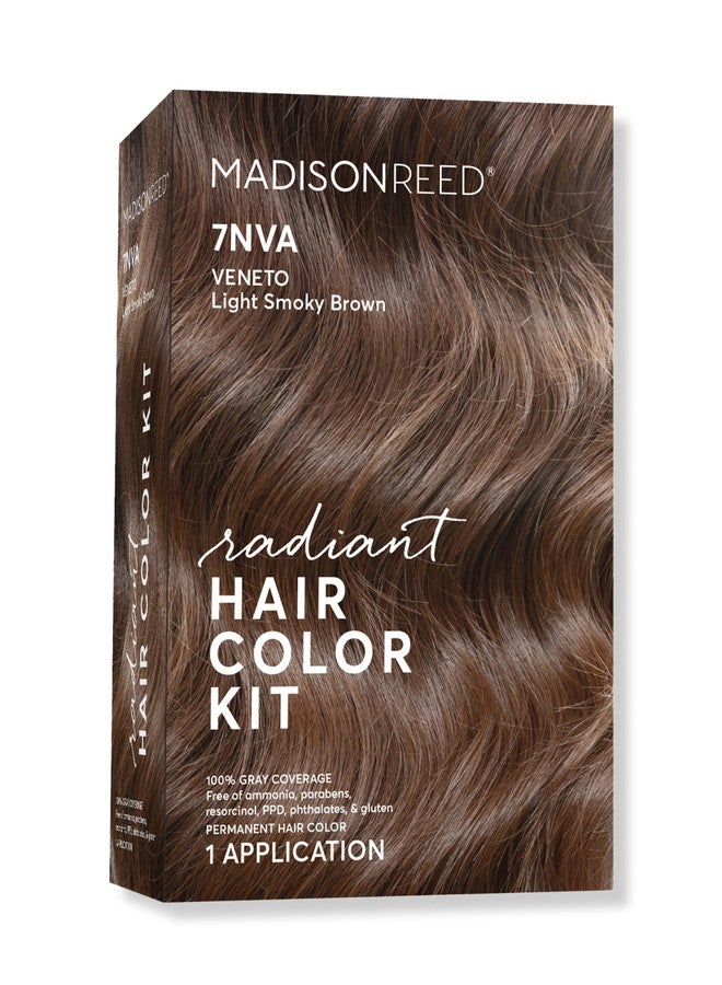 Madison Reed Radiant Hair Color Kit - 7NVA Light Cool Brown (Veneto Brown), Dimensional Gray Hair Blending Permanent Hair Dye, PPD-Free & Ammonia-Free, 1 Pack - Image 1